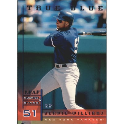 1998 Leaf Rookies and Stars True Blue #11 Bernie Williams
