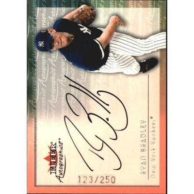 2001 Fleer Autographics Silver #12 Ryan Bradley
