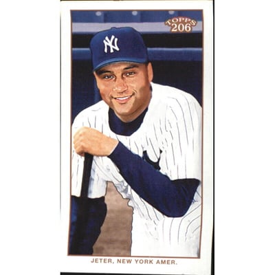 2002 Topps 206 Polar Bear #236C Derek Jeter Kneeling