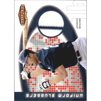 2002 Upper Deck Ballpark Idols Uniform Sluggers Jerseys #JGI Jason Giambi
