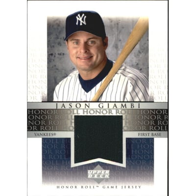2002 Upper Deck Honor Roll Game Jersey #JJG1 Jason Giambi Bat