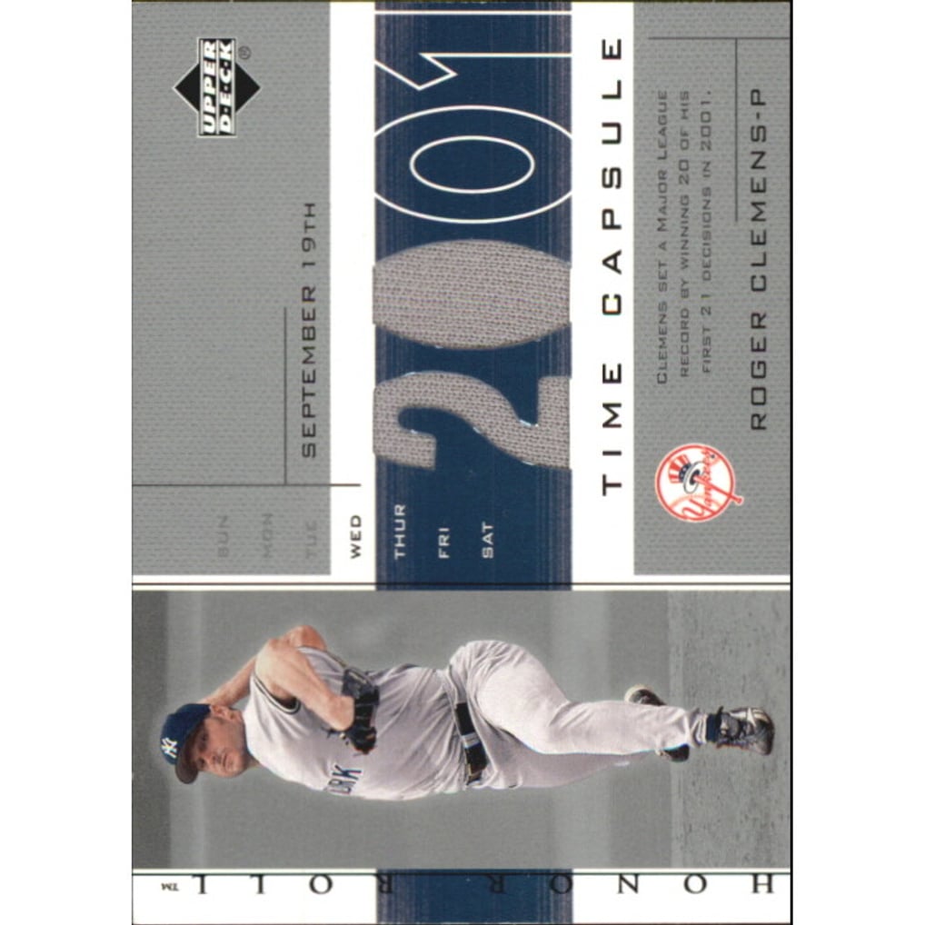 2002 Upper Deck Honor Roll Time Capsule Game Jersey #TCRC3 Roger Clemens 01