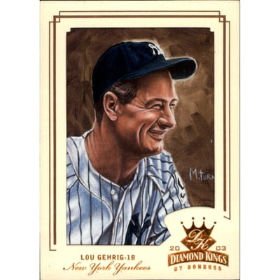 2003 Diamond Kings Bronze Foil #162 Lou Gehrig RET