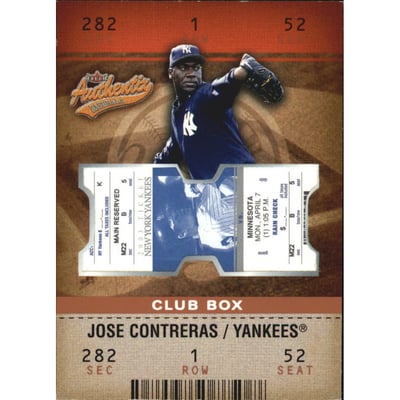 2003 Fleer Authentix Club Box #119 Jose Contreras TM
