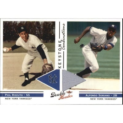 2003 Fleer Double Header Keystone Combinations Memorabilia #11 A.Soriano Jsy-Rizzuto SP/75