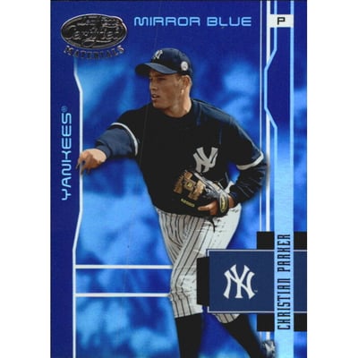 2003 Leaf Certified Materials Mirror Blue #125 Christian Parker