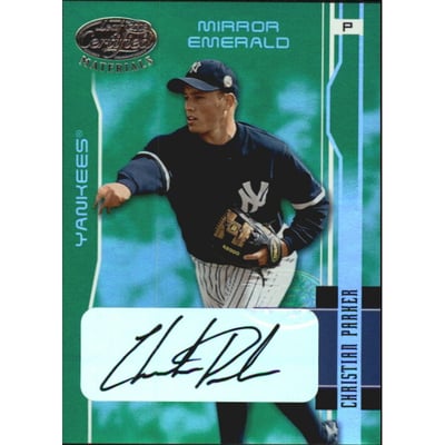 2003 Leaf Certified Materials Mirror Emerald Autographs #125 Christian Parker