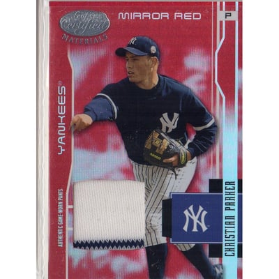 2003 Leaf Certified Materials Mirror Red Materials #125 Christian Parker Pants/250