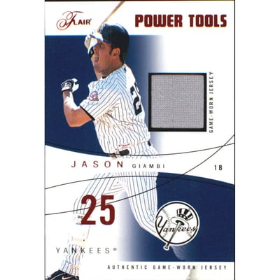 2004 Flair Power Tools Game Used Red #JG Jason Giambi