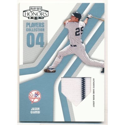 2004 Playoff Honors Players Collection Jersey Platinum #39 Jason Giambi Home
