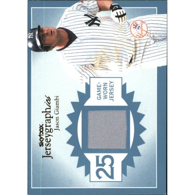 2004 SkyBox Autographics Jerseygraphics Blue #JG1 Jason Giambi