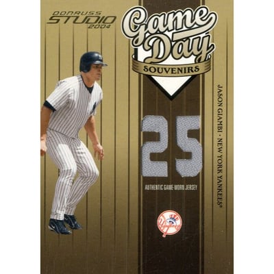 2004 Studio Game Day Souvenirs Number #59 Jason Giambi Jsy/50