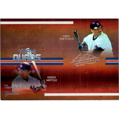 2005 Absolute Memorabilia Team Quads Spectrum #TQ5 New York Yanks Active