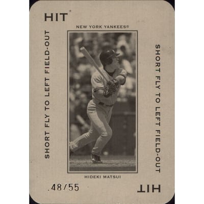 2005 Throwback Threads Polo Grounds 55 HIT Short Fly #25 Hideki Matsui