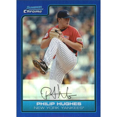 2006 Bowman Chrome Draft Future's Game Prospects Blue Refractors #19 Philip Hughes
