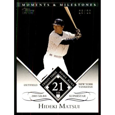 2007 Topps Moments and Milestones Black #96-21 Hideki Matsui/HR 21