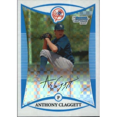 2008 Bowman Chrome Prospects X-Fractors #BCP12 Anthony Claggett
