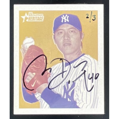 2008 Topps Heritage Bowman Mini Autograph #59 Chien-Ming Wang Auto /3