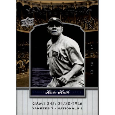 2008 Upper Deck Yankee Stadium Legacy Collection #245 Babe Ruth
