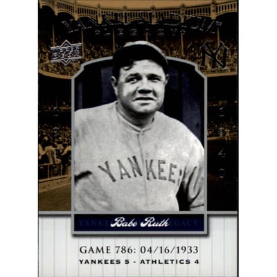 2008 Upper Deck Yankee Stadium Legacy Collection #786 Babe Ruth