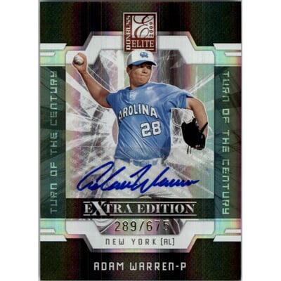 2009 Donruss Elite Extra Edition Signature Turn of the Century #44 Adam Warren AU/675