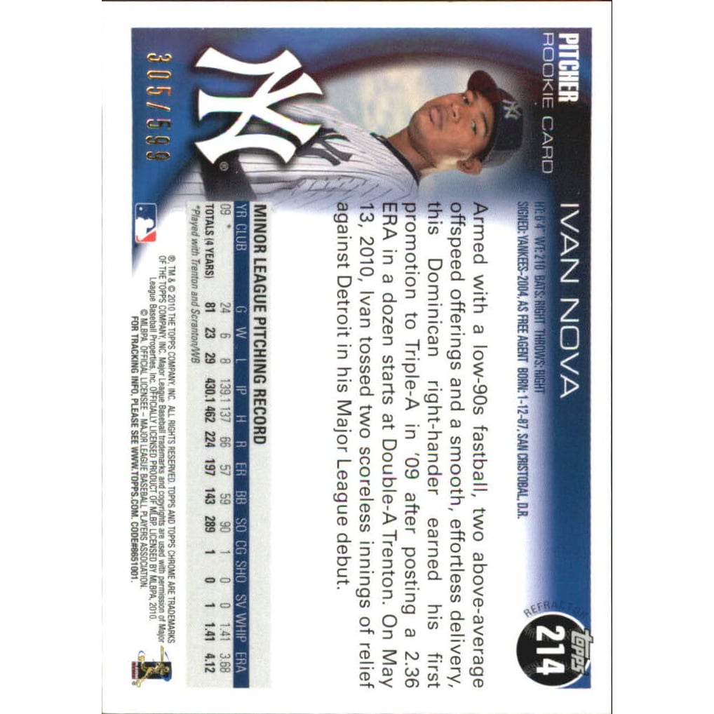 2010 Topps Chrome Purple Refractors #214 Ivan Nova