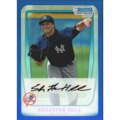 2011 Bowman Chrome Prospects Blue Refractors #BCP169 Shaeffer Hall