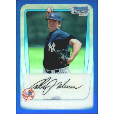 2011 Bowman Chrome Prospects Blue Refractors #BCP48 Adam Warren