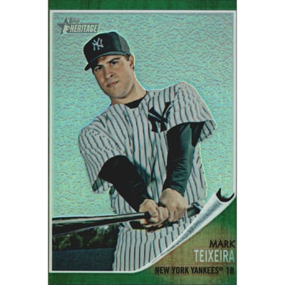 2011 Topps Heritage Chrome Green Refractors #C98 Mark Teixeira