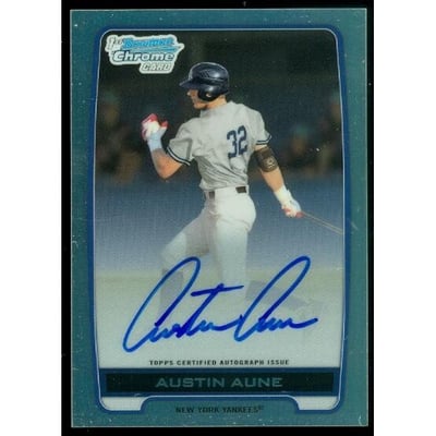 2012 Bowman Chrome Draft Draft Pick Autographs Refractors #AAU Austin Aune
