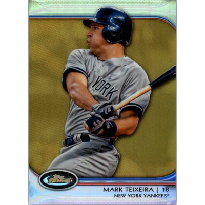2012 Finest Gold Refractors #31 Mark Teixeira