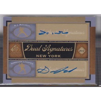 2012 SP Signature Dual Signatures #NYY23 Garrison Lassiter/D.J. Mitchell F