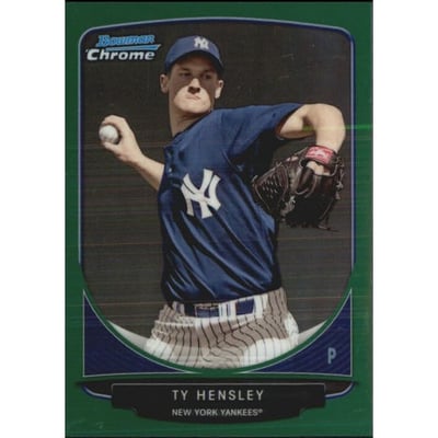 2013 Bowman Chrome Draft Top Prospects Green Refractors #TP23 Ty Hensley
