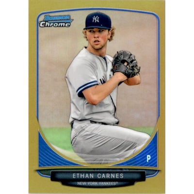 2013 Bowman Chrome Mini Gold Refractors #284 Ethan Carnes