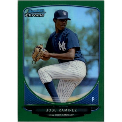 2013 Bowman Chrome Mini Green Refractors #19 Jose Ramirez