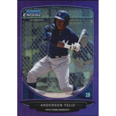 2013 Bowman Chrome Prospects Purple Refractors #BCP69 Anderson Feliz