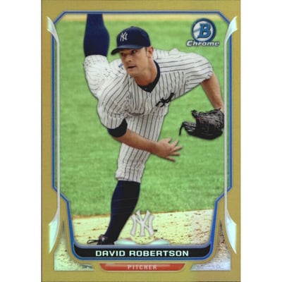 2014 Bowman Chrome Gold Refractors #189 David Robertson