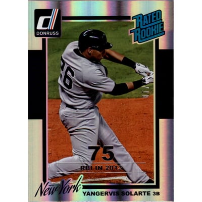 2014 Donruss Stat Line Season #245 Yangervis Solarte/75