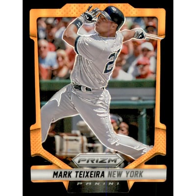 2014 Panini Prizm Prizms Orange Die Cut #53 Mark Teixeira