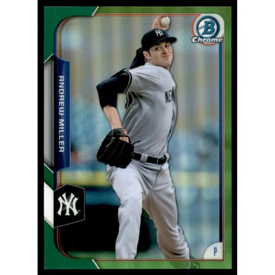 2015 Bowman Chrome Green Refractors #65 Andrew Miller