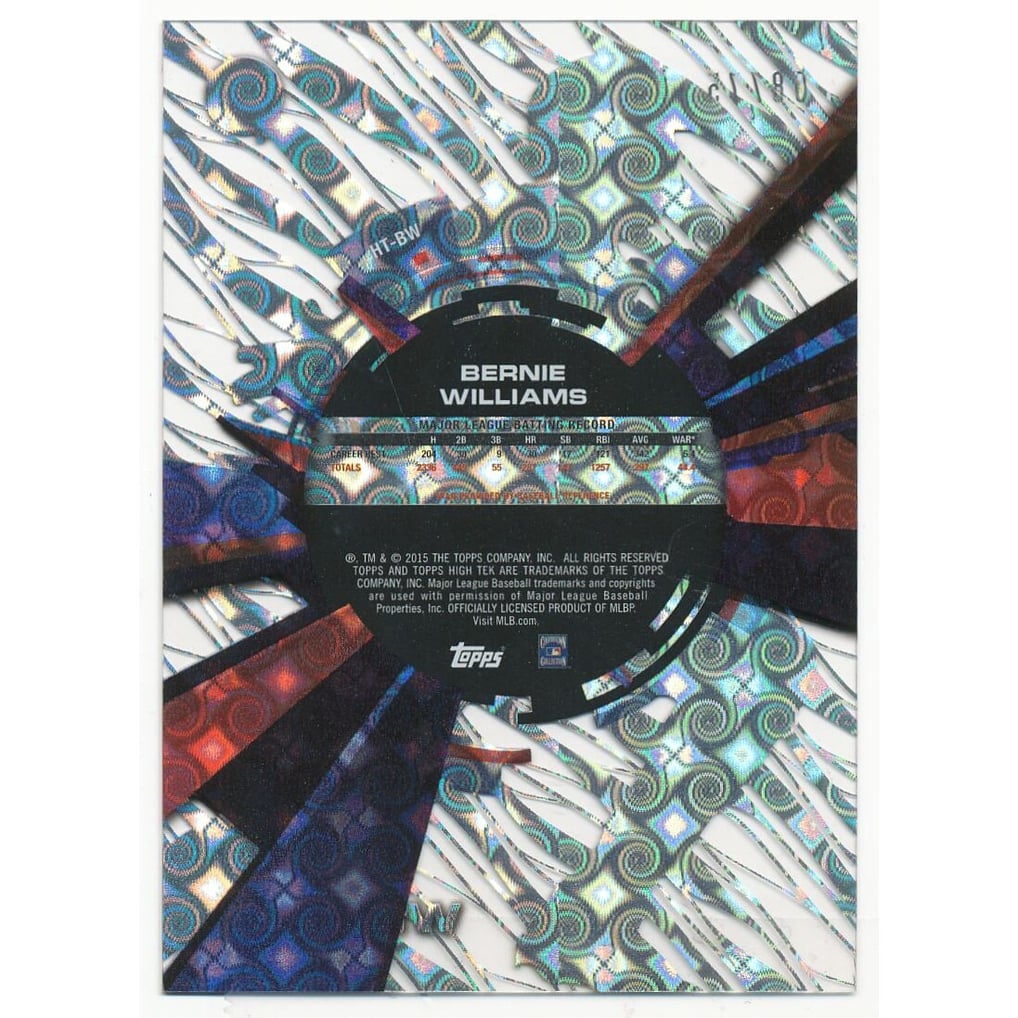 2015 Topps High Tek Tidal Diffractor #HTBW Bernie Williams