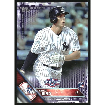 2016 Topps Opening Day Toys R Us Purple Foil #OD156 Greg Bird