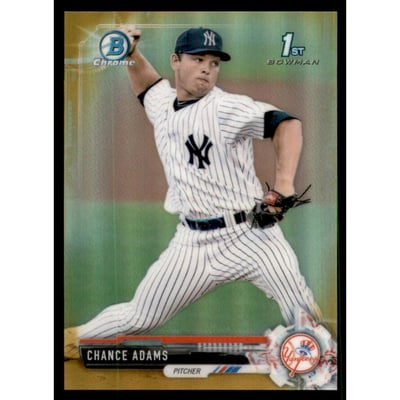 2017 Bowman Chrome Mini Prospects Gold Refractors #BCP31 Chance Adams