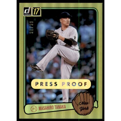 2017 Donruss '83 Retro Variations Gold Press Proof #RV23 Masahiro Tanaka