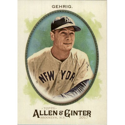 2017 Topps Allen and Ginter Hot Box Foil #257 Lou Gehrig