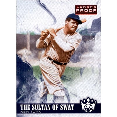 2018 Diamond Kings Name Variations Artist Proof Red #1 Babe Ruth