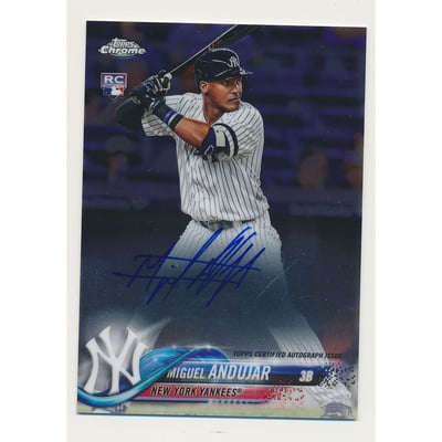 2018 Topps Chrome Rookie Autographs #RAMA Miguel Andujar