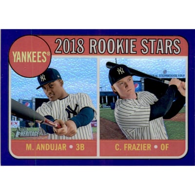 2018 Topps Heritage Chrome Purple Refractors #THC114 Clint Frazier/Miguel Andujar