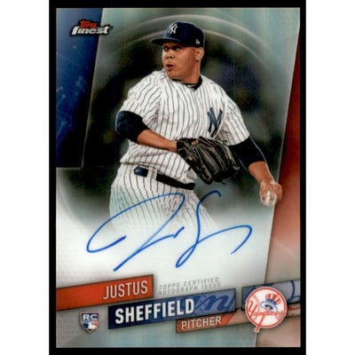 2019 Finest Autographs #FAJSH Justus Sheffield