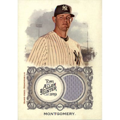 2019 Topps Allen and Ginter Relics #FSRBJMO Jordan Montgomery B